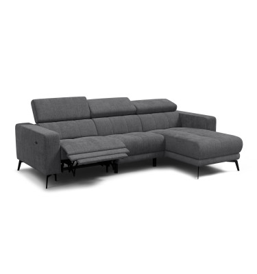 Ecksofa 4-Sitzer MORELLO, dunkelgrau, 1 x Relax Zero Gravity