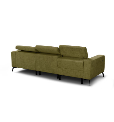 Ecksofa 4-Sitzer MORELLO, olive, 1 x Relax Zero Gravity
