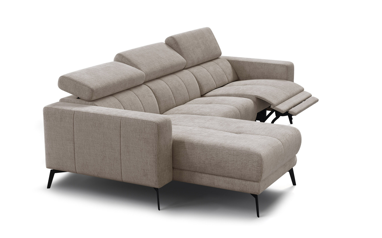 Ecksofa 4-Sitzer MORELLO, beige, 1 x Relax Zero Gravity