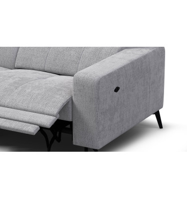 Ecksofa 4-Sitzer MORELLO, hellgrau, 1 x Relax Zero Gravity