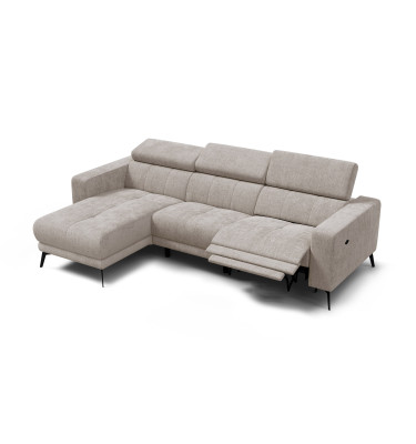 Ecksofa 4-Sitzer MORELLO, beige, 1 x Relax Zero Gravity