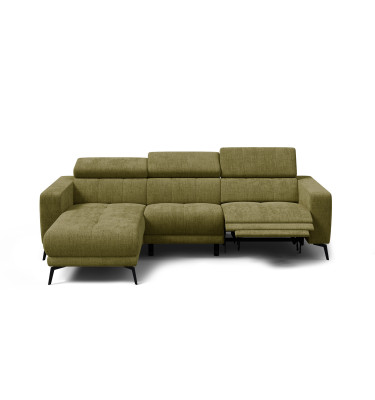 Ecksofa 4-Sitzer MORELLO, olive, 1 x Relax Zero Gravity
