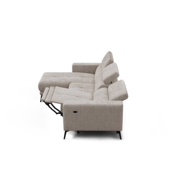 Ecksofa 4-Sitzer MORELLO, beige, 1 x Relax Zero Gravity