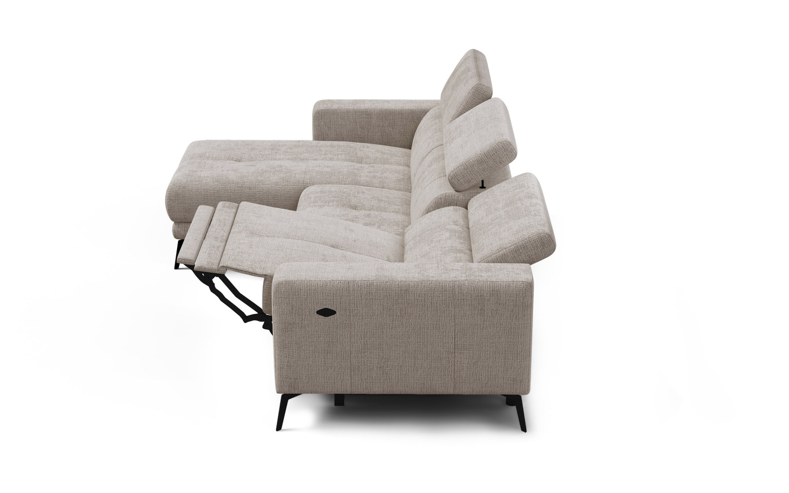 Ecksofa 4-Sitzer MORELLO, beige, 1 x Relax Zero Gravity