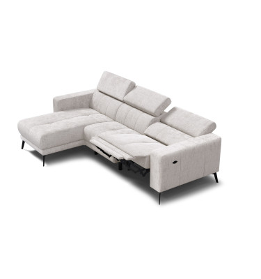 Ecksofa 4-Sitzer MORELLO, creme, 1 x Relax Zero Gravity