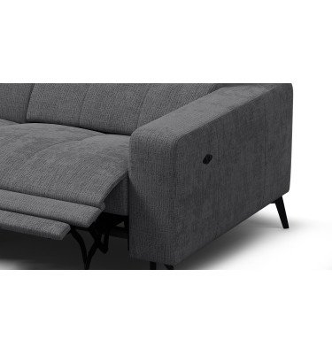 Ecksofa 4-Sitzer MORELLO, dunkelgrau, 1 x Relax Zero Gravity