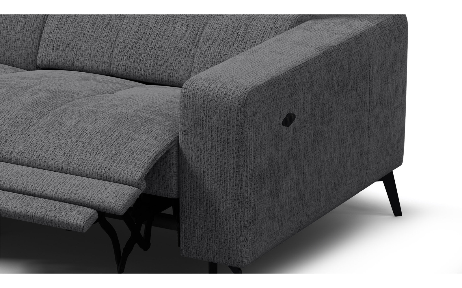 Ecksofa 4-Sitzer MORELLO, dunkelgrau, 1 x Relax Zero Gravity