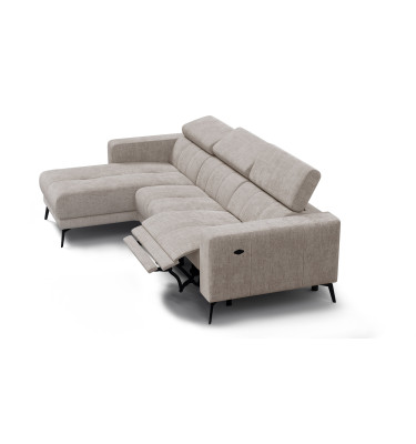 Ecksofa 4-Sitzer MORELLO, beige, 1 x Relax Zero Gravity