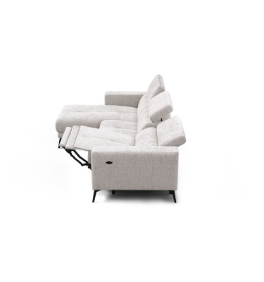 Ecksofa 4-Sitzer MORELLO, creme, 1 x Relax Zero Gravity
