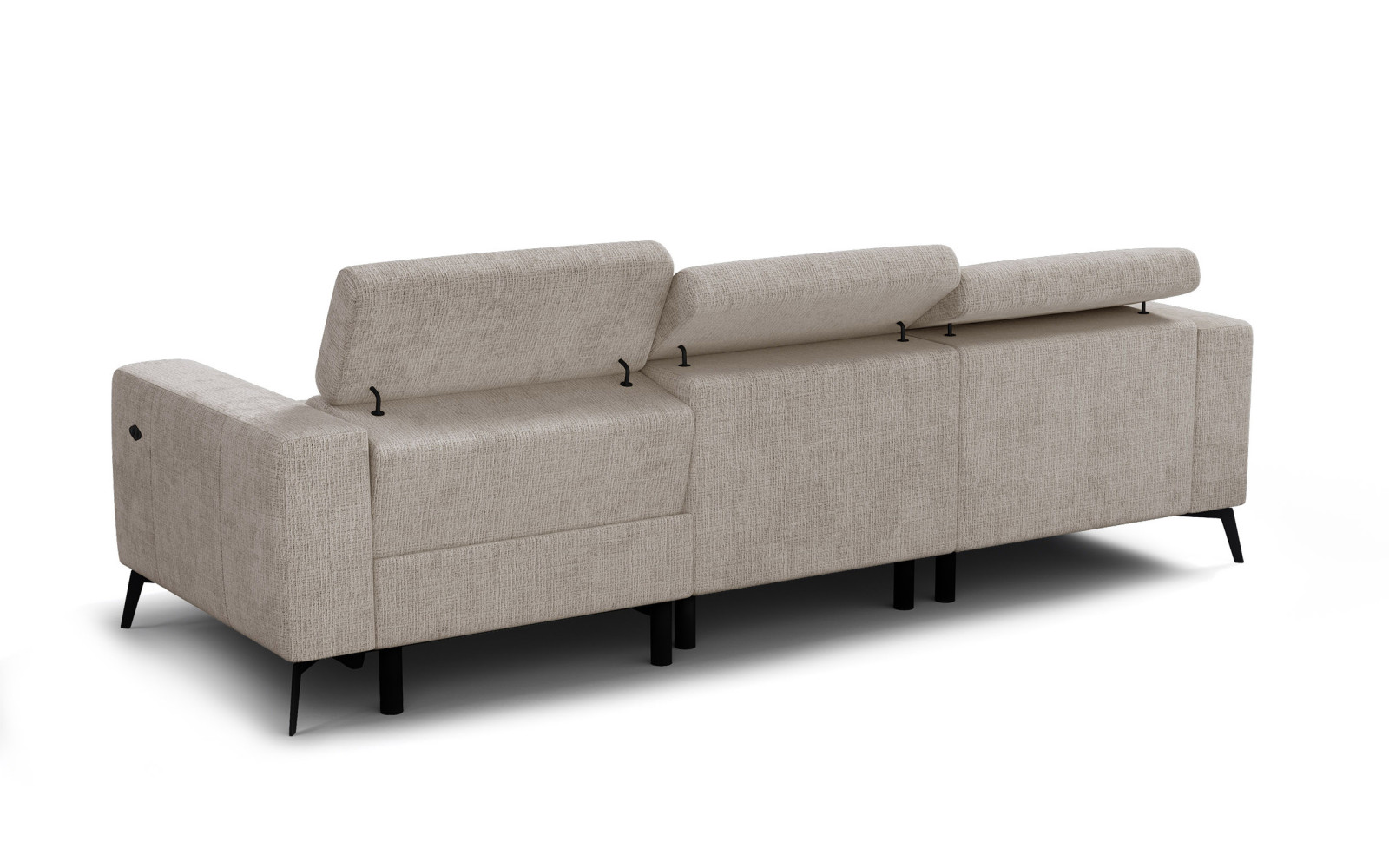 Ecksofa 4-Sitzer MORELLO, beige, 1 x Relax Zero Gravity