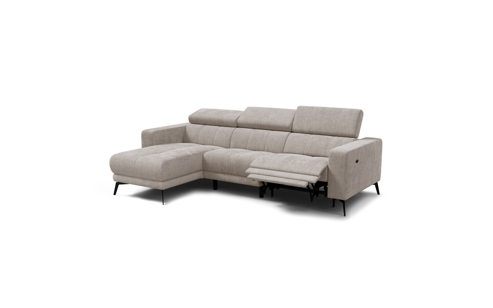 Ecksofa 4-Sitzer MORELLO, beige, 1 x Relax Zero Gravity