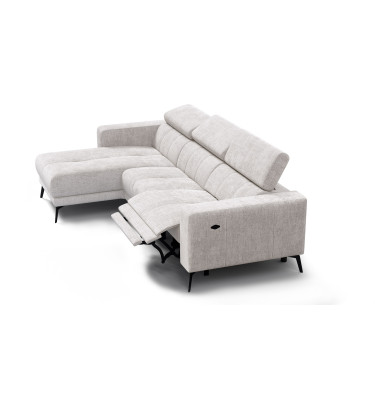 Ecksofa 4-Sitzer MORELLO, creme, 1 x Relax Zero Gravity