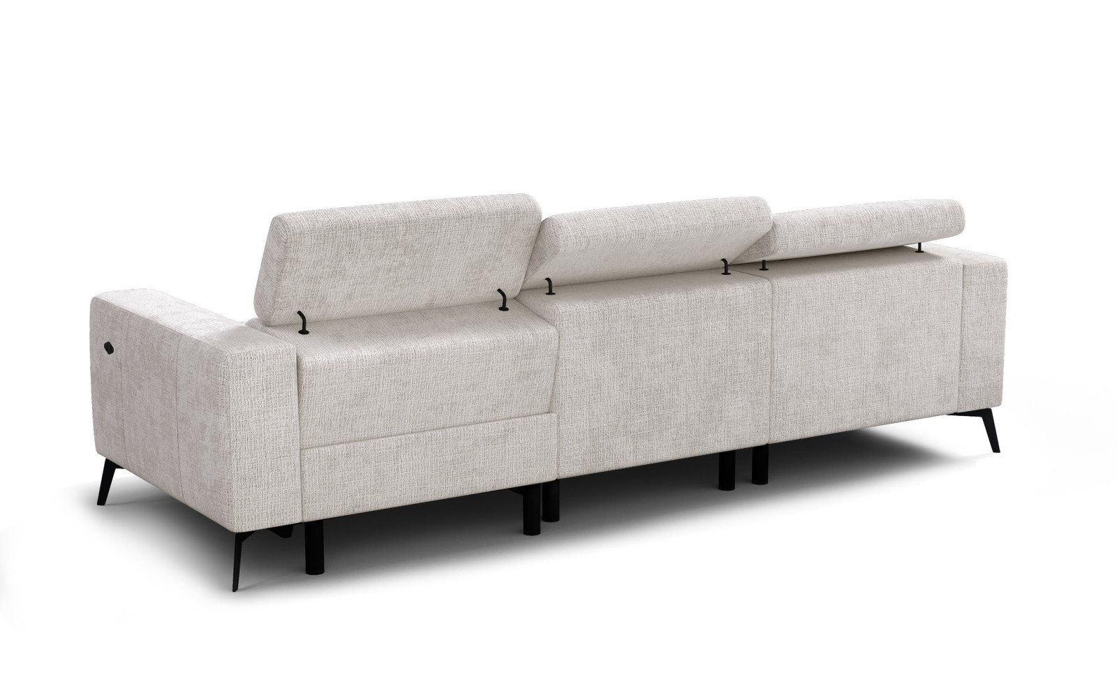 Ecksofa 4-Sitzer MORELLO, creme, 1 x Relax Zero Gravity