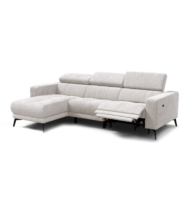 Ecksofa 4-Sitzer MORELLO, creme, 1 x Relax Zero Gravity