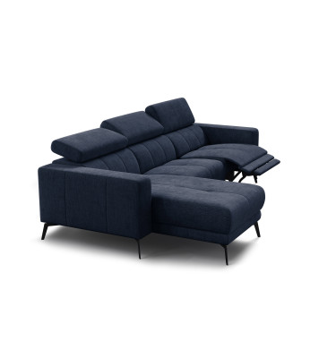 Ecksofa 4-Sitzer MORELLO, marineblau, 1 x Relax Zero Gravity