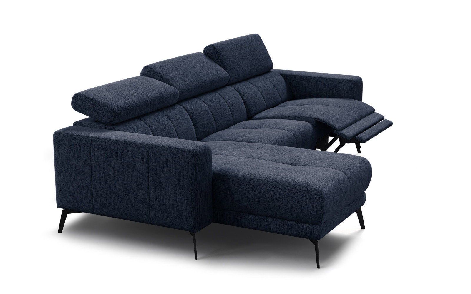 Ecksofa 4-Sitzer MORELLO, marineblau, 1 x Relax Zero Gravity