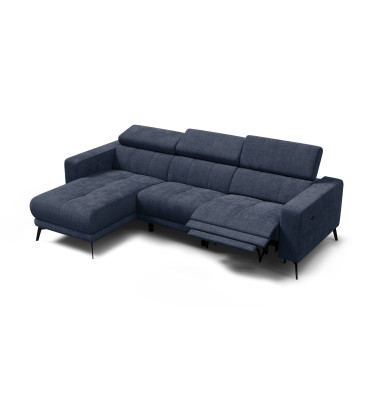 Ecksofa 4-Sitzer MORELLO, marineblau, 1 x Relax Zero Gravity