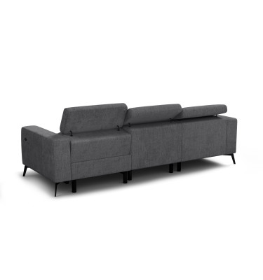 Ecksofa 4-Sitzer MORELLO, dunkelgrau, 1 x Relax Zero Gravity