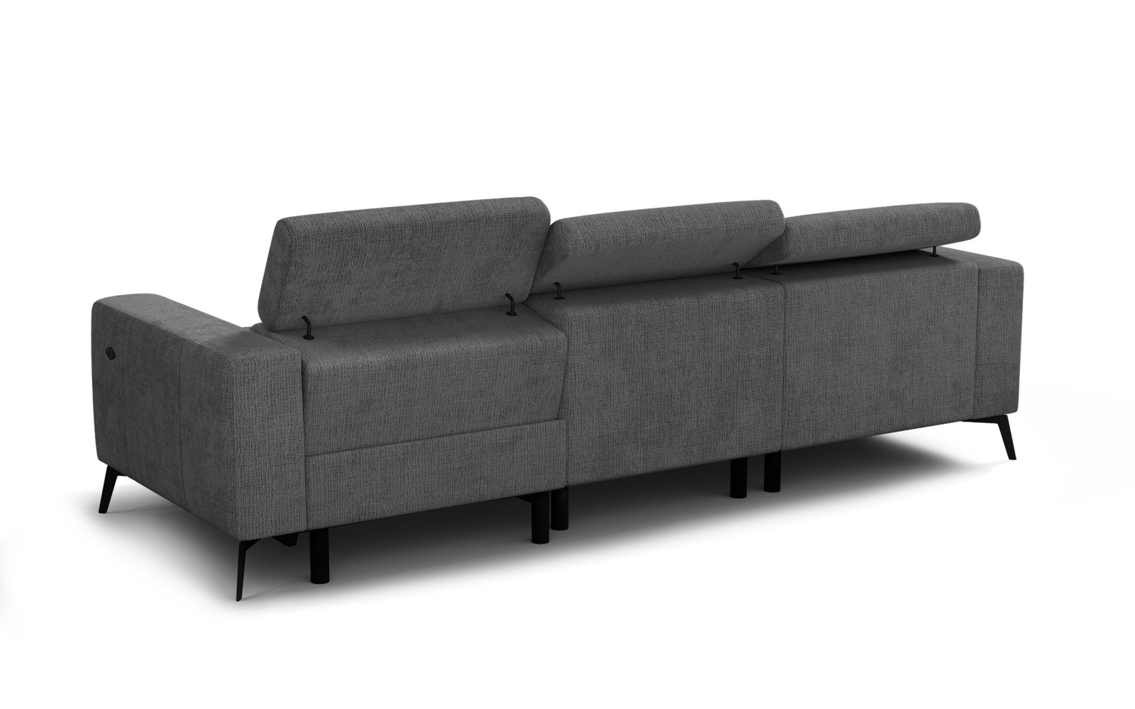 Ecksofa 4-Sitzer MORELLO, dunkelgrau, 1 x Relax Zero Gravity