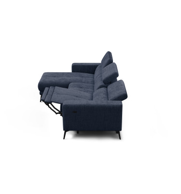 Ecksofa 4-Sitzer MORELLO, marineblau, 1 x Relax Zero Gravity
