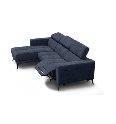 Ecksofa 4-Sitzer MORELLO, marineblau, 1 x Relax Zero Gravity