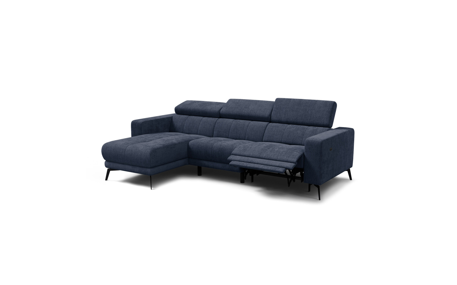 Ecksofa 4-Sitzer MORELLO, marineblau, 1 x Relax Zero Gravity
