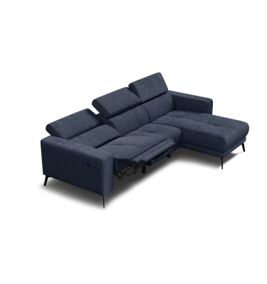 Ecksofa 4-Sitzer MORELLO, marineblau, 1 x Relax Zero Gravity