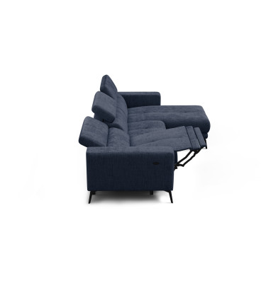 Ecksofa 4-Sitzer MORELLO, marineblau, 1 x Relax Zero Gravity