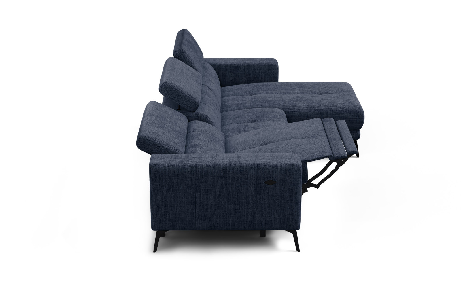 Ecksofa 4-Sitzer MORELLO, marineblau, 1 x Relax Zero Gravity