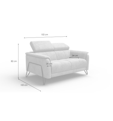 Sofa 2-Sitzer RODEN, beige