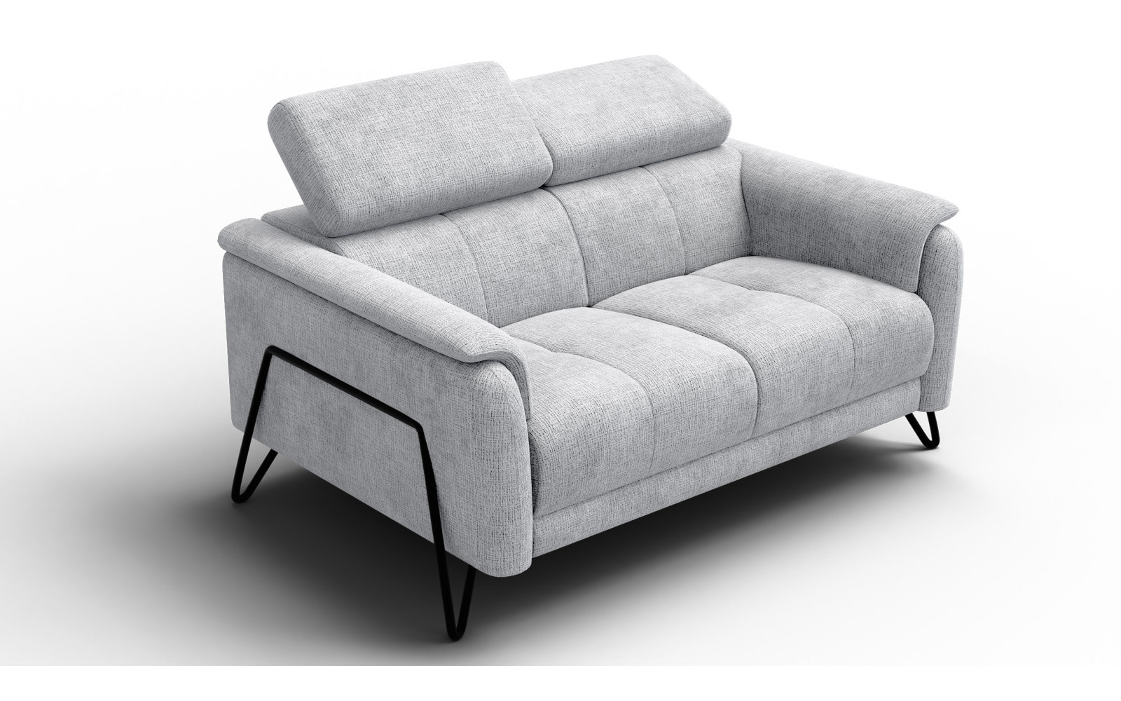 Sofa 2-Sitzer RODEN, hellgrau