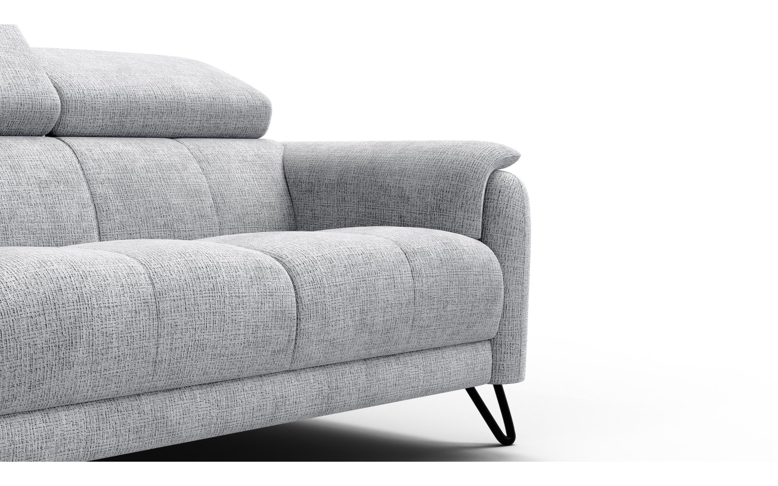 Sofa 2-Sitzer RODEN, hellgrau