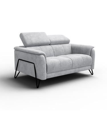 Sofa 2-Sitzer RODEN, hellgrau