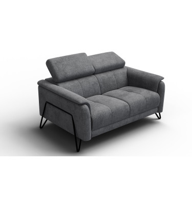 Sofa 2-Sitzer RODEN, dunkelgrau