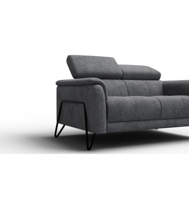 Sofa 2-Sitzer RODEN, dunkelgrau