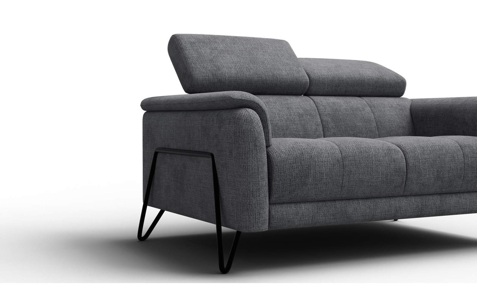 Sofa 2-Sitzer RODEN, dunkelgrau