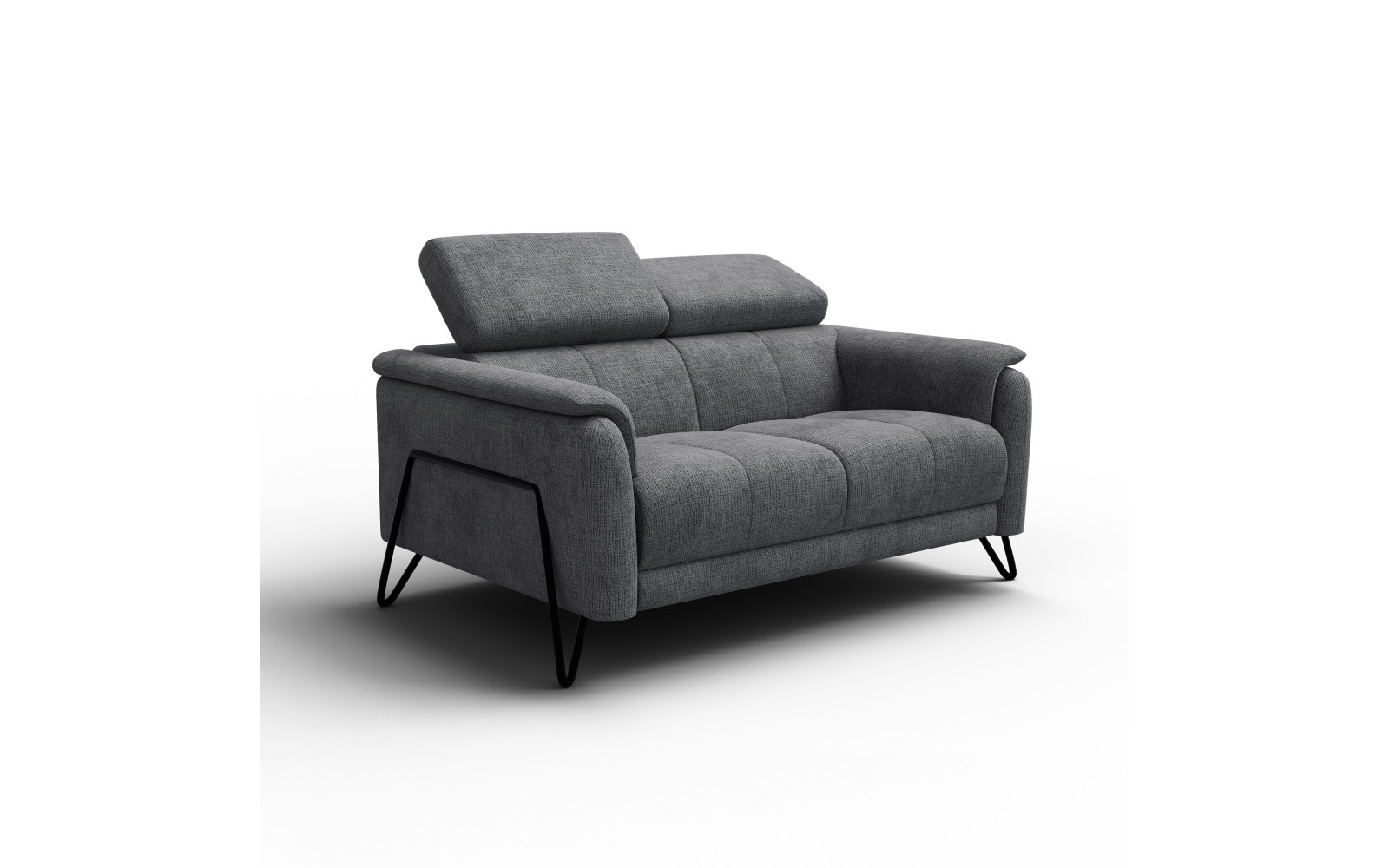 Sofa 2-Sitzer RODEN, dunkelgrau