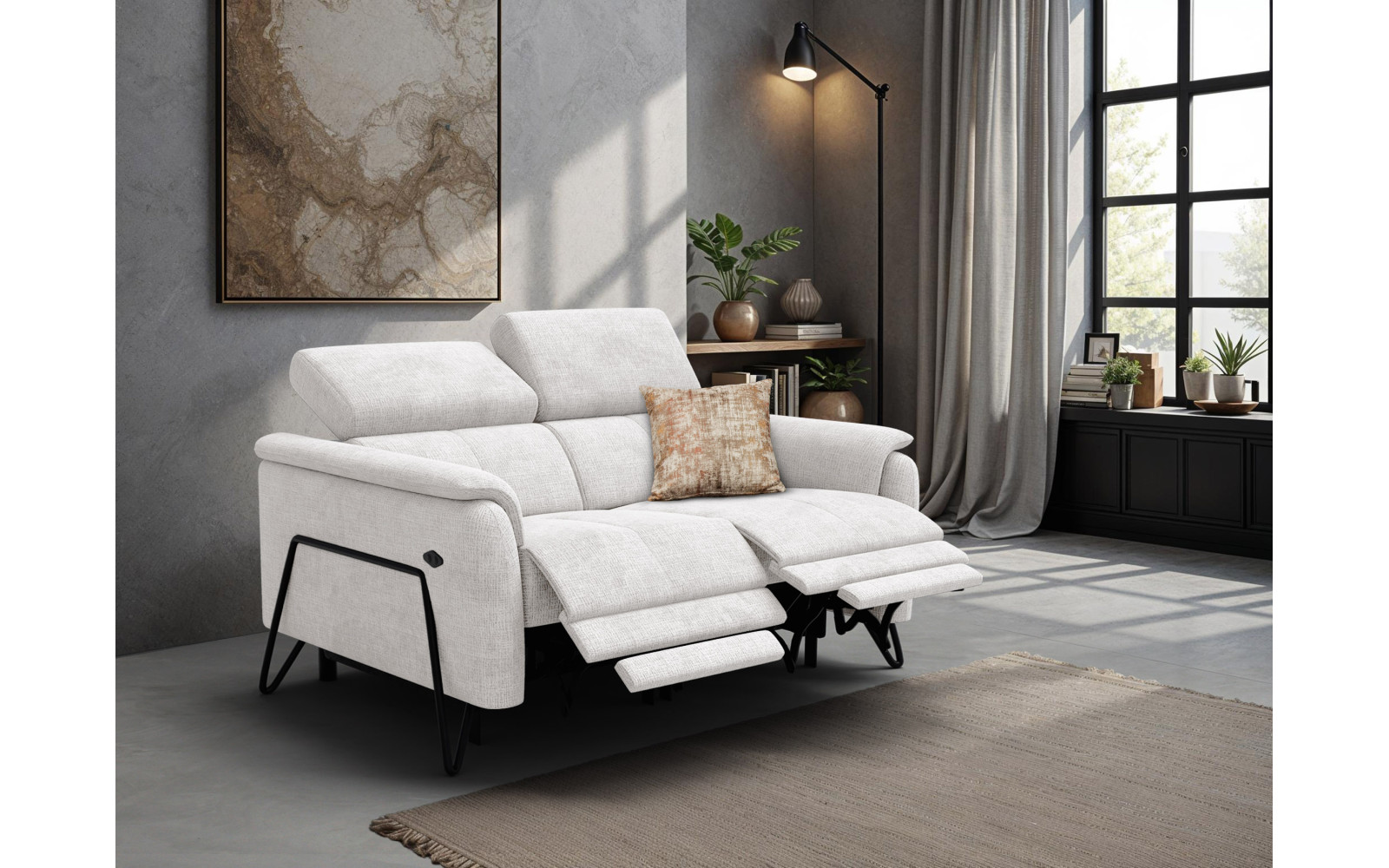 Relaxsofa 2-Sitzer RODEN, creme