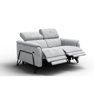 Relaxsofa 2-Sitzer RODEN, hellgrau