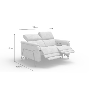 Relaxsofa 2-Sitzer RODEN, beige
