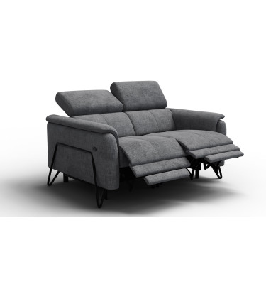 Relaxsofa 2-Sitzer RODEN, dunkelgrau