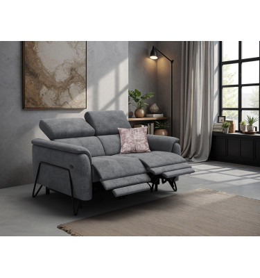 Relaxsofa 2-Sitzer RODEN, dunkelgrau