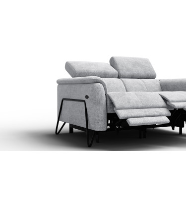Relaxsofa 2-Sitzer RODEN, hellgrau