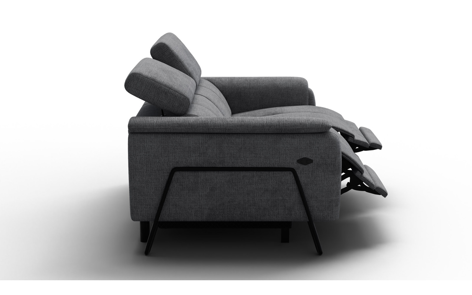 Relaxsofa 2-Sitzer RODEN, dunkelgrau