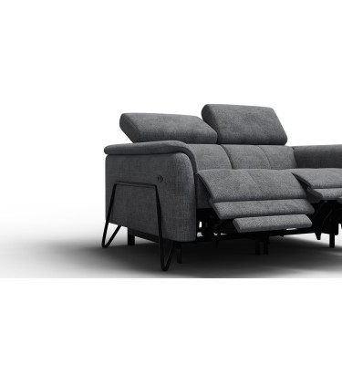Relaxsofa 2-Sitzer RODEN, dunkelgrau