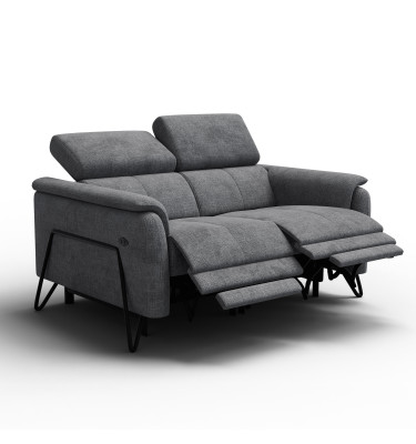 Relaxsofa 2-Sitzer RODEN, dunkelgrau