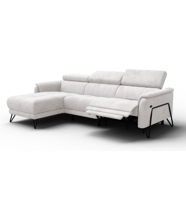 Ecksofa 4-Sitzer mit Relax RODEN, creme