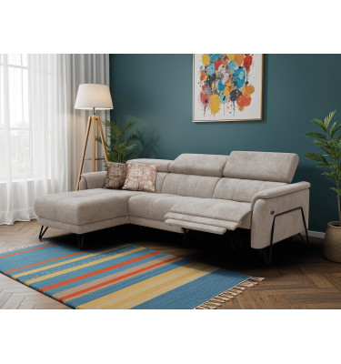 Ecksofa 4-Sitzer mit Relax RODEN, beige