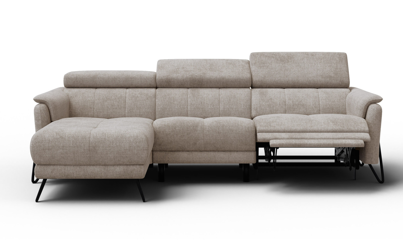 Ecksofa 4-Sitzer mit Relax RODEN, beige