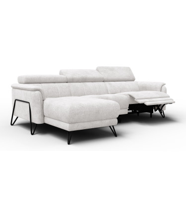 Ecksofa 4-Sitzer mit Relax RODEN, creme